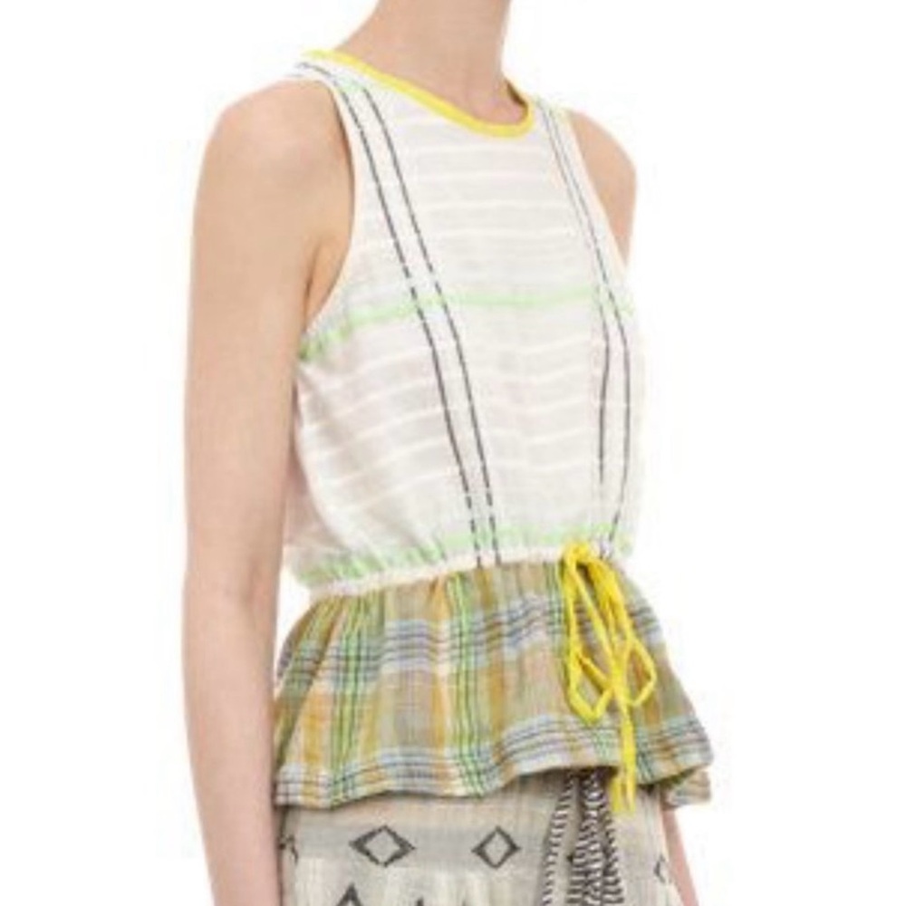 NWT Ace & Jig Barneys New York White and Yellow Striped Tank Top
